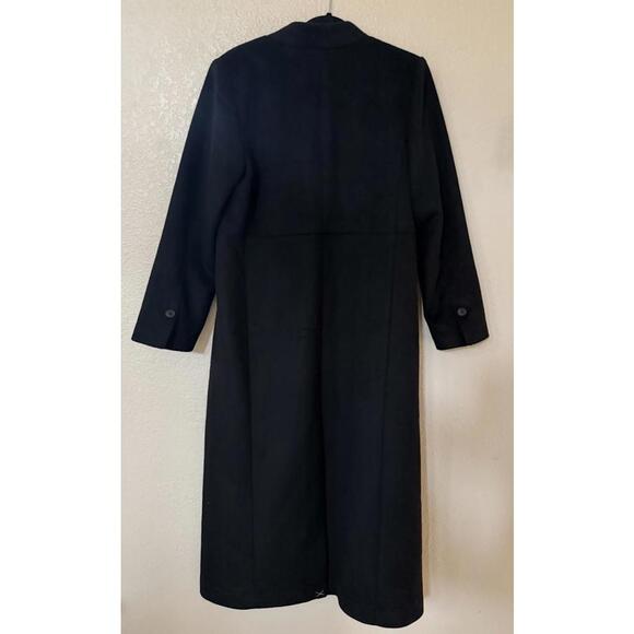 New Nordstrom One-Button Long Wool Coat In Black Size L $299 - Picture 9 of 13